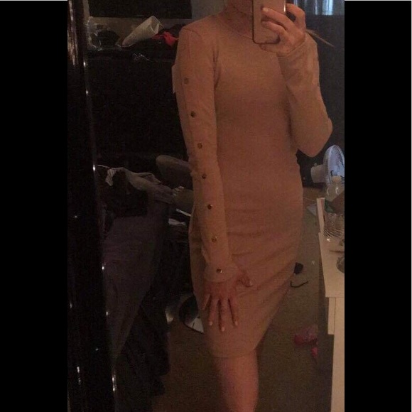 Light pink/ tan bodycon dress - Picture 2 of 2